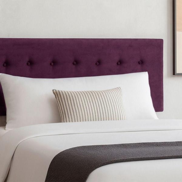CABECERA KING SIZE BILBAO TAPIZADA MORADA CAPITONADA AJUSTABLE PARA RECÁMARA