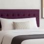CABECERA KING SIZE BILBAO TAPIZADA MORADA CAPITONADA AJUSTABLE PARA RECÁMARA