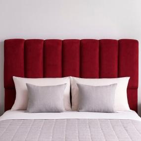 CABECERA KING SIZE KAMI TAPIZADA ROJO MINIMALISTA PARA RECÁMARA