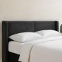 CABECERA QUEEN SIZE MILAN TAPIZADA GRIS CARBÓN MINIMALISTA PARA RECÁMARA