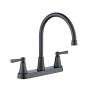 LLAVE PARA COCINA MELINA DE 8” 2 MANERALES ACABADO NEGRO MATE