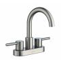LLAVE PARA LAVABO TORANA DE 4" 2 MANERALES ACABADO NÍQUEL CEPILLADO