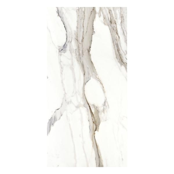 PISO PORCELANATO CALACATTA BORGHINI 59.3 X 119 CM BLANCO TIPO MÁRMOL CAJA CON 2.12 M2