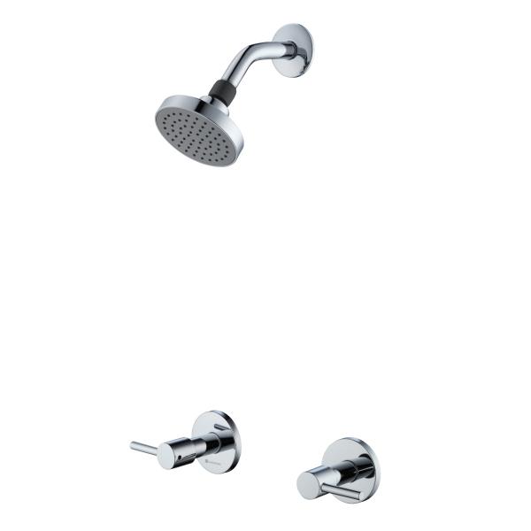 KIT DE REGADERA BIMANDO CROMADO ABS Y ACERO INOXIDABLE DURABLE