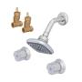 KIT DE REGADERA BIMANDO FIJA CROMO ABS Y LATÓN BAJA PRESIÓN