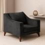 SILLÓN FIJO 1 PERSONA LANSON TAPIZ IMPORTADO GRIS CARBÓN