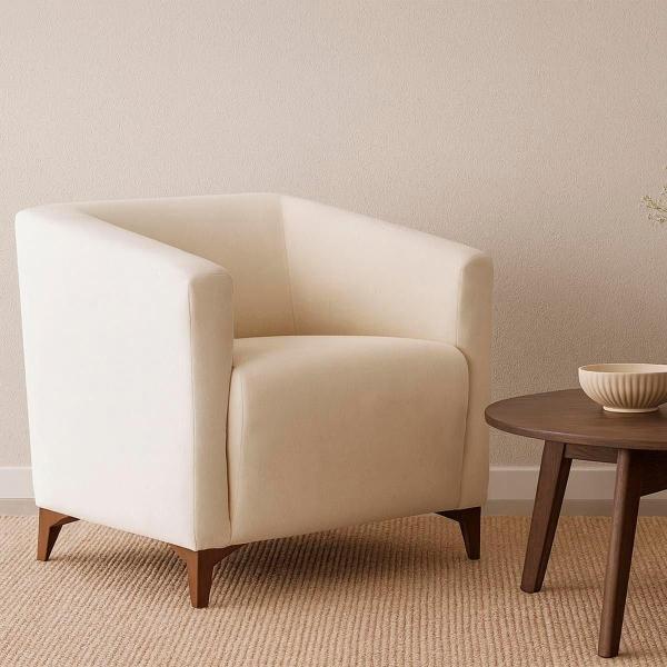 SILLÓN FIJO 1 PERSONA COOPER II TAPIZ IMPORTADO CREMA