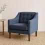 SILLÓN FIJO 1 PERSONA MILTON TELA AZUL
