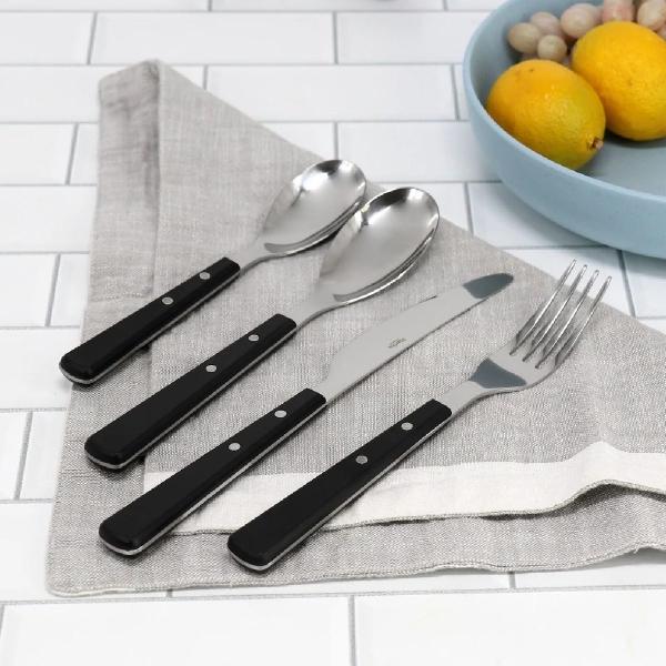 Juego de Cubiertos Martha Stewart 16 piezas negro