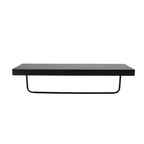 REPISA PARA BAÑO CON TOALLERO NEGRO