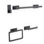 SET DE ACCESORIOS PARA BAÑO 4 PIEZAS NEGRO