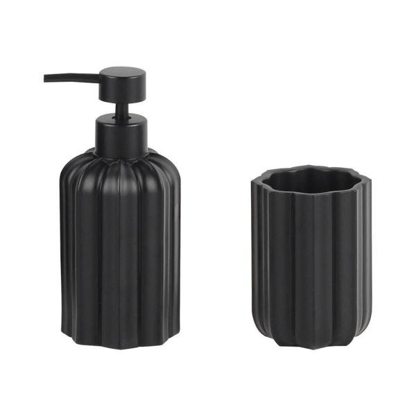 SET PARA BAÑO 2 PIEZAS NEGRO