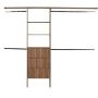 CLÓSET MDP ARMABLE 200 X 240 X 40 CM CAFÉ CON 3 CAJONES, 2 ENTREPAÑOS, 4 COLGADORES Y MALETERO