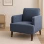 SILLÓN FIJO 1 PERSONA GRIMALDI TELA AZUL