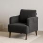 SILLÓN FIJO 1 PERSONA SAX TELA GRIS CARBÓN