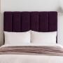 CABECERA KING SIZE KAMI TAPIZADA MORADO CON GAJOS HORIZONTALES PARA RECÁMARA