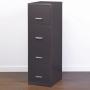 ARCHIVERO METALICO 4 CAJONES CARTA, COLOR CHARCOAL