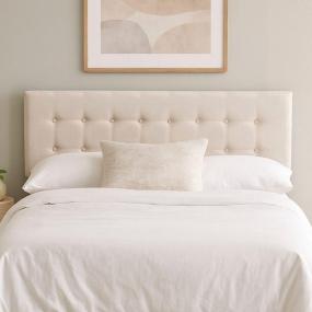 CABECERA KING SIZE DICASA BILBAO CREMA + BASE CAMA SLIM