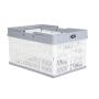 CAJA ORGANIZADORA SÓLIDA 28 L BLANCA GRIS PLEGABLE