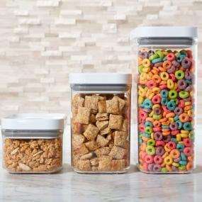 SET CONTENEDORES ACRILICOS MARTHA STEWART 3 PZS 1.5L 947ML 473ML TRANSP ALMACENAMIENTO ALIMENTOS