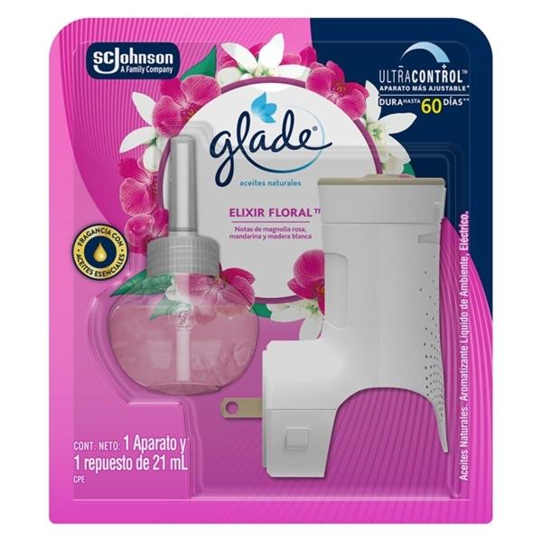 GLADE ELÉCTRICO APARATO ELIXIR FLORAL 21 ML