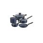 BATERÍA DE COCINA LORETO 7 PIEZAS TRAMONTINA AZUL
