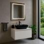 MUEBLE PARA BAÑO ASTRA BLANCO VONIA CON LAVABO NEGRO, LLAVE NEGRA Y DESAGÜES LISTO PARA INSTALAR