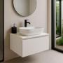 MUEBLE PARA BAÑO ASTRA BLANCO KENT CON LAVABO BLANCO, LLAVE NEGRA Y DESAGÜES LISTO PARA INSTALAR