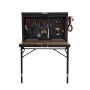 MESA DE TRABAJO PLEGABLE MONTAJE DE PARED 119.3 CM POLIETILENO CAFÉ
