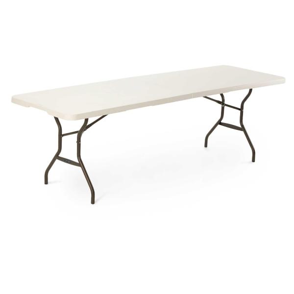 MESA PLEGABLE RECTANGULAR 244.7 CM POLIETILENO BLANCO