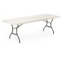 MESA PLEGABLE RECTANGULAR 244.7 CM POLIETILENO BLANCO