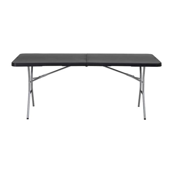 MESA PLEGABLE RECTANGULAR 183.8 CM POLIETILENO NEGRO