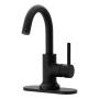 LLAVE PARA LAVABO MONOMANDO NEGRO MATE DE SOBREPONER AHORRO DE AGUA