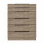 CAJONERA MELAMINA 101 X 80 X 45 CM NOGAL CLARO 6 CAJONES PARA RECÁMARA