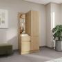CLÓSET MDP MODULAR 180 X 80 X 50 CM CAFÉ CON ESPEJO Y 1 CAJÓN