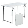 MESA PLEGABLE RECTANGULAR 122 CM POLIETILENO BLANCO