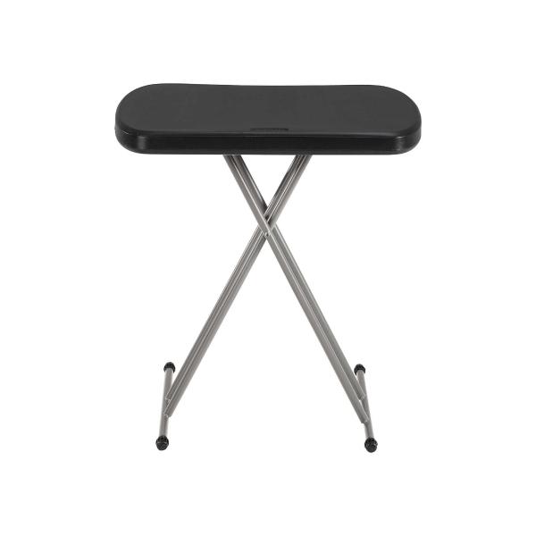 MESA PLEGABLE RECTANGULAR DE JARDÍN 66 CM POLIETILENO NEGRO