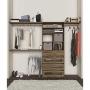 CLÓSET MELAMINA MODULAR 202 X 260 X 39 CM CAFÉ CON 5 CAJONES Y MALETEROS