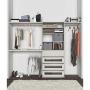 CLÓSET MELAMINA MODULAR 202 X 260 X 39 CM BEIGE CON 5 CAJONES Y 3 MALETEROS