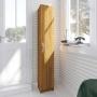 GABINETE DE MADERA 181.2 X 30 X 31 CM CAFE CON 5 COMPARTIMENTOS Y PUERTA