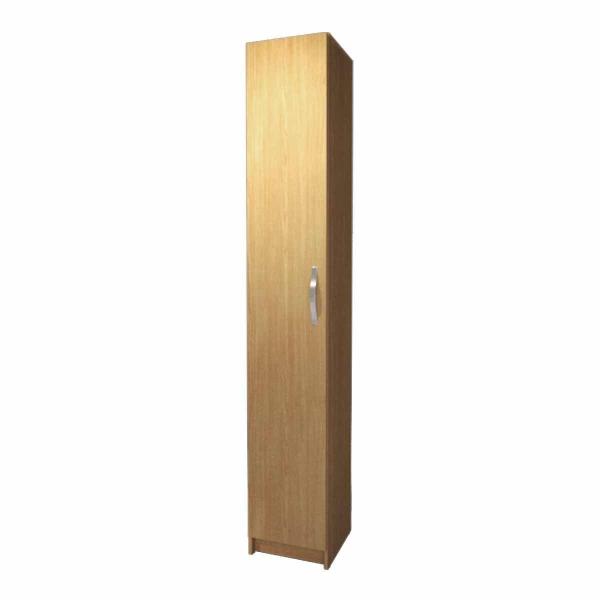 PLAYCON GABINETE DUBLIN ALTO Y ESTRECHO 5 COMPARTIMENTOS PUERTA JALADERA METALICA NATURAL