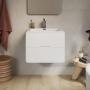 MUEBLE PARA BAÑO FLOTANTE ATENAS PRO DE 23" BLANCO RESINA CON LAVABO