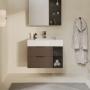 MUEBLE PARA BAÑO FLOTANTE MOSCÚ 31" ESPRESSO MADERA CONTRACHAPADA CON LAVABO