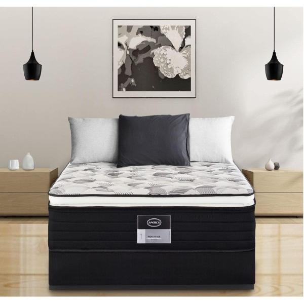 COLCHÓN KING SIZE ROMANCE ORTOPÉDICO DE RESORTES FIRME PILLOW TOP DE 28 CM
