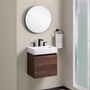 MUEBLE PARA BAÑO FLOTANTE NEO 17" NOGAL MELAMINA CON LAVABO MARCELA