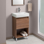 MUEBLE PARA BAÑO DE PISO NOVA 17" WENGUE MELAMINA CON LAVABO MARCELA