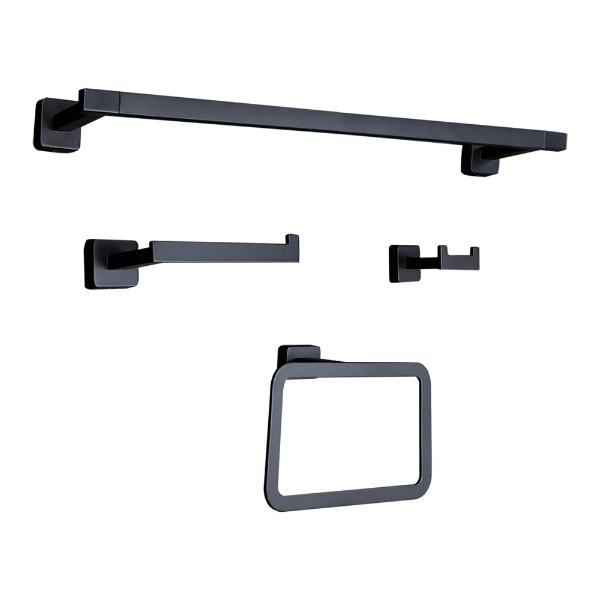 JUEGO DE ACCESORIOS NEXUS 4 PIEZAS NEGRO MATE