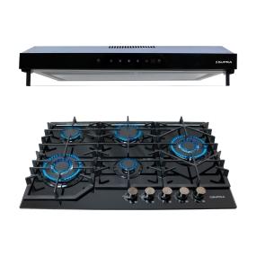 PARRILLA GAS LP Y NATURAL 76 CM CON ENCENDIDO ELECTRONICO NEGRO