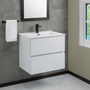 MUEBLE PARA BAÑO FLOTANTE GLACÉ 24" BLANCO MDF CON LAVABO