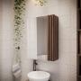 BOTIQUÍN PARA BAÑO CON ESPEJO MDP MELAMINA DETALLES ALISTONADOS COLOR MILAN
